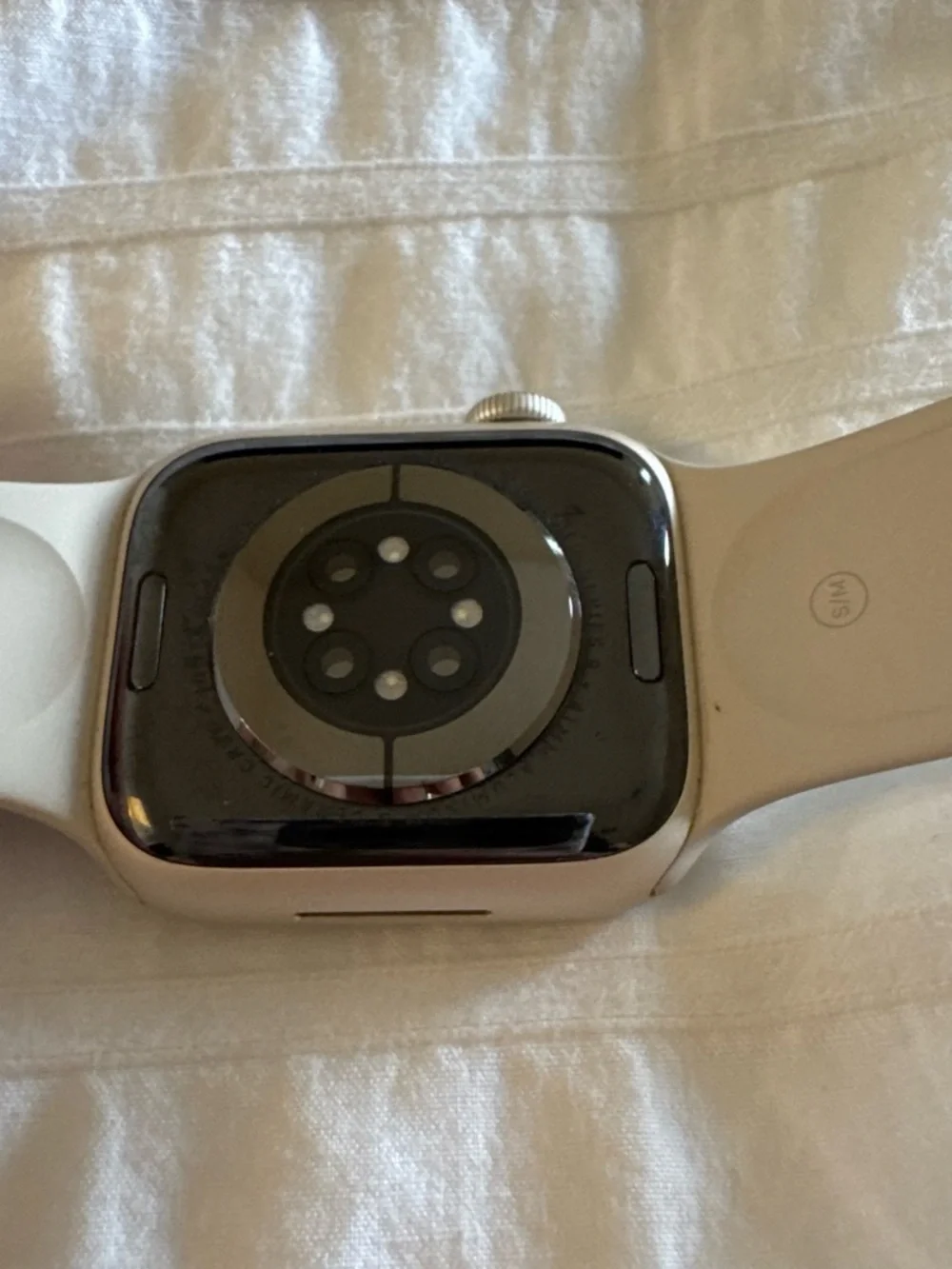 Apple Silver Smartwatch with Light Gray Sport Band